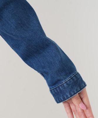 ノーカラーデニムジャケット【L JEANS】 | Leilian (Women