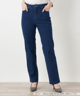＜Leilian (Women)＞ストレートデニムパンツ【Ｌ　ＪＥＡＮＳ】