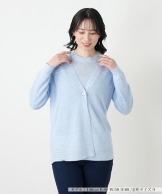 ＜Leilian (Women)＞Ｖネックカーディガン