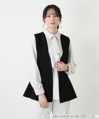 ＜Leilian (Women)＞切替Ｖネックフレアベスト