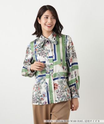 ＜Leilian (Women)＞プリントブラウス【２６年２月カタログ】
