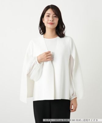 ＜Leilian (Women)＞異素材ケープジャケット【２６年２月カタログ】