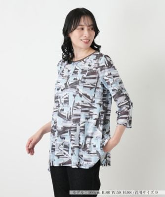 ＜Leilian (Women)＞プリントフレアカットソー