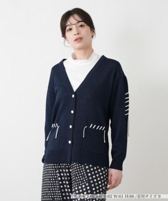 ＜Leilian (Women)＞刺繍Ｖネックカーディガン【ＭＵＳＥ　ＢＹ　ＲＯＣＨＡＳ　Ｐｒｅｍｉｅｒｅ】