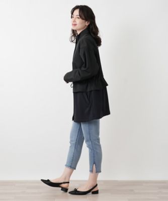 スタンドカラー比翼コート【MUSE BY ROCHAS