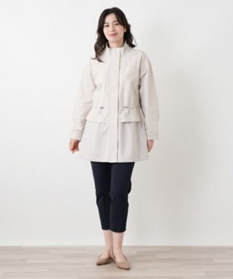MUSE BY ROCHAS フード付きアイボリーコート コート【MUSE BY ROCHAS Premiere】 | Leilian