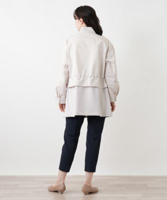 スタンドカラー比翼コート【MUSE BY ROCHAS