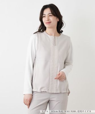 ＜Leilian (Women)＞ジップベスト【ＭＵＳＥ　ＢＹ　ＲＯＣＨＡＳ　Ｐｒｅｍｉｅｒｅ】