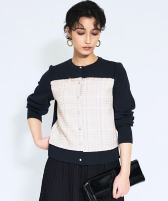 ラメツイード切替カーディガン【BOURGE】 | BOURGE (Women