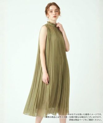 プリーツノースリーブワンピース【BOURGE】 | BOURGE (Women