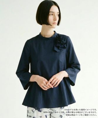 ＜BOURGE (Women)＞ラッフルリボンフレアブラウス