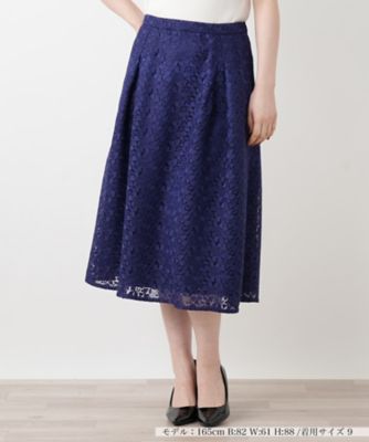 ＜BOURGE (Women)＞レースフレアスカート