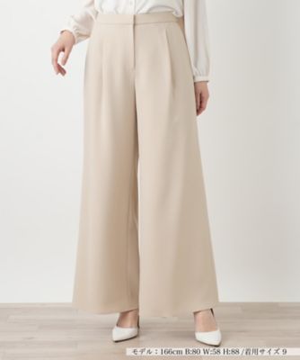 ＜BOURGE (Women)＞フレアワイドパンツ【ＢＯＵＲＧＥ】