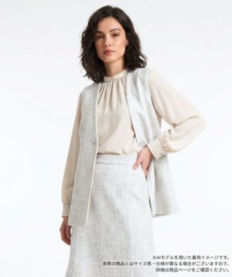 ＜BOURGE (Women)＞ツイードベスト【ＢＯＵＲＧＥ】