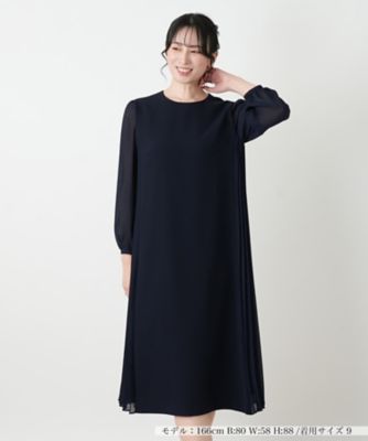 ＜Leilian (Women)＞サイドプリーツワンピース【Ｌｅｉｌｉａｎ　ＷＨＩＴＥ　ＬＡＢＥＬ】