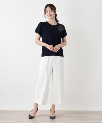 刺繍クルーネックニット【CORSINI ＆ PROTI】 | Leilian