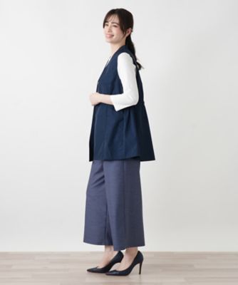 Vネックフレアベスト【Leilian WHITE LABEL