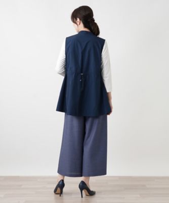 Vネックフレアベスト【Leilian WHITE LABEL