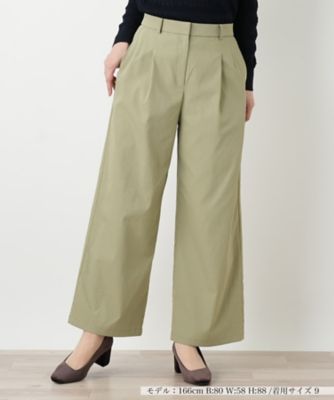 ＜Leilian (Women)＞タックワイドパンツ【Ｌｅｉｌｉａｎ　ＷＨＩＴＥ　ＬＡＢＥＬ】