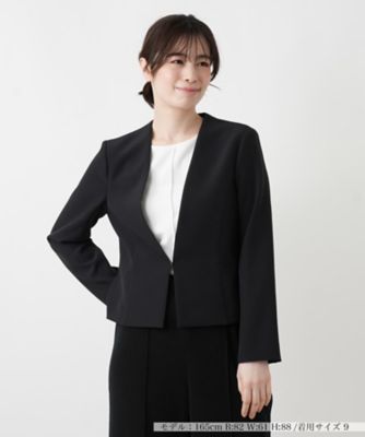 ブラック系 レディースのノーカラージャケット | 三越伊勢丹オンライン