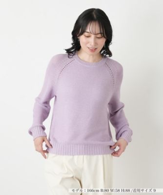 ＜Leilian (Women)＞クルーネックラメニット【Ｌｅｉｌｉａｎ　ＷＨＩＴＥ　ＬＡＢＥＬ】