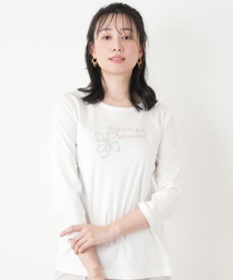 ＜Leilian (Women)＞刺繍クルーネックカットソー【ＲＯＣＨＡＳ　Ｐｒｅｍｉｅｒｅ】