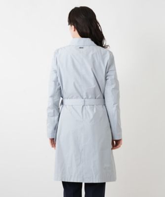 新品☆レリアン　スプリングコート（トレンチ）シルバーグレー　シルク100% ステンカラートレンチコート【CINZIA ROCCA】 | Leilian