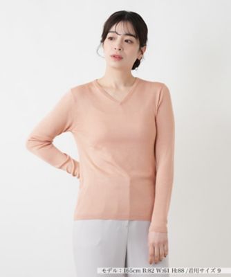 ＜BOURGE (Women)＞シルクＶネックニット