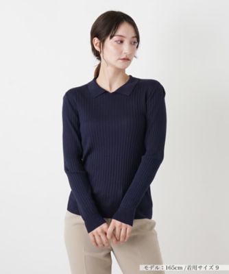 シルク襟付きリブニット【BOURGE】 | BOURGE (Women)/ブールジュ