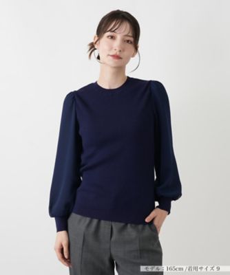 ＜BOURGE (Women)＞切替ボリュームスリーブニット