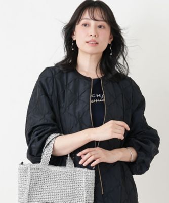 ジャカードノーカラージャケット【ROCHAS Premiere