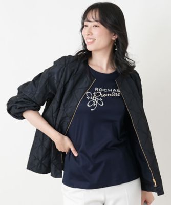 ジャカードノーカラージャケット【ROCHAS Premiere
