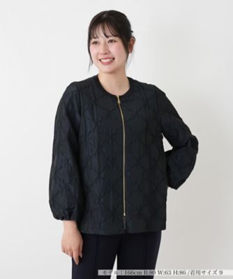 ジャカードノーカラージャケット【ROCHAS Premiere