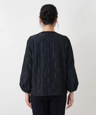 ジャカードノーカラージャケット【ROCHAS Premiere