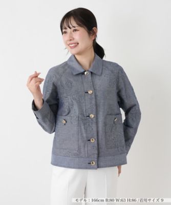 ボタニカル刺繍ジャケット【ROCHAS Premiere