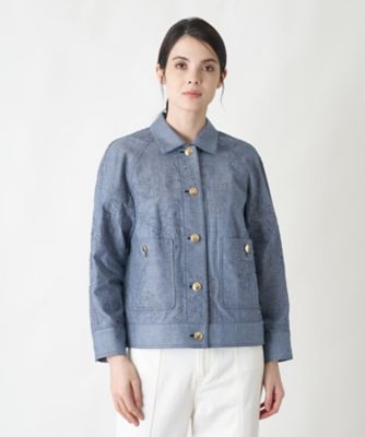 ＜Leilian (Women)＞オリジナルロゴモチーフジャケット【ＲＯＣＨＡＳ　Ｐｒｅｍｉｅｒｅ】