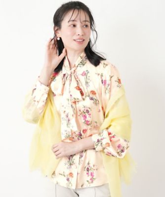 ＜Leilian (Women)＞プリントボウタイブラウス【ＲＯＣＨＡＳ　Ｐｒｅｍｉｅｒｅ】