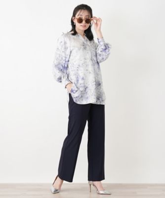 ウエストゴムストレートパンツ【ROCHAS Premiere