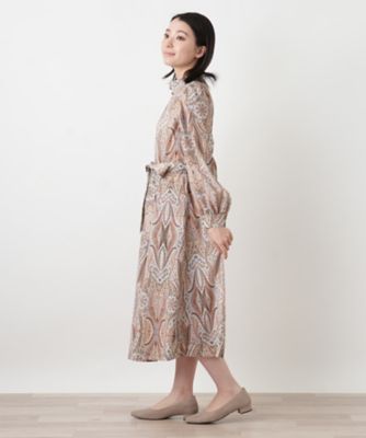 洗えるペイズリー柄リボンワンピース【ROCHAS Premiere