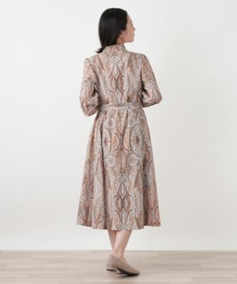 ペイズリー柄リボンワンピース【ROCHAS Premiere