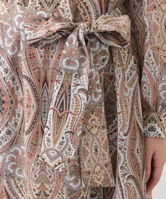 ペイズリー柄リボンワンピース【ROCHAS Premiere