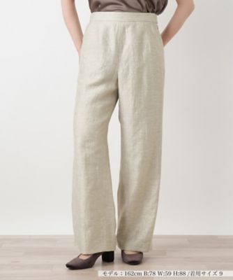 パンツ RY/LI SHEETING CLOTH GATHERED PANTS ワッシャーワイドパンツ【ROCHAS Premiere】 | Leilian