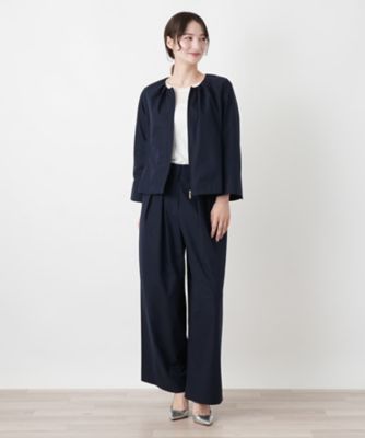 ノーカラージップジャケット【Leilian WHITE LABEL