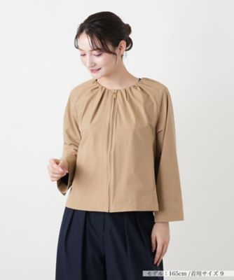 ノーカラージップジャケット【Leilian WHITE LABEL