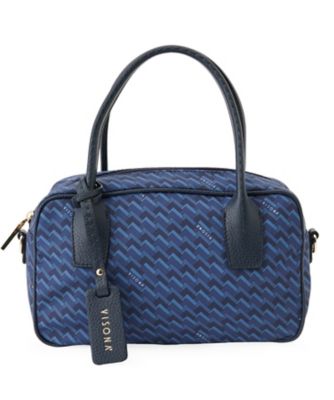 MULBERRY青いレザー ボストンバッグ 388085 2WAY幾何学柄ボストンバッグ | Leilian (Women)/レリアン | 三越
