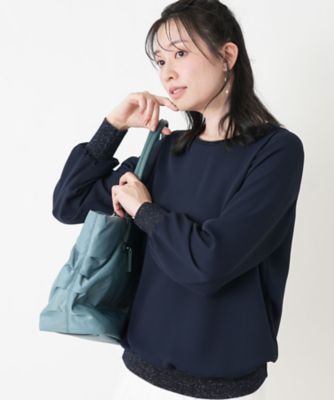 ＜Leilian (Women)＞ボリュームスリーブブラウス【ＲＯＣＨＡＳ　Ｐｒｅｍｉｅｒｅ】