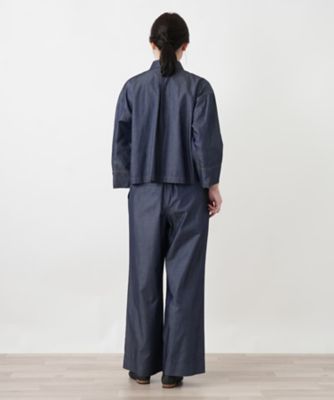 新品⭐︎EMMA TANK PALLADIO GRID リボンショルダーブラウス ドロップショルダーデニムブラウス | Leilian (Women)/レリアン | 三越