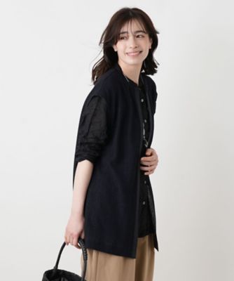 シワ加工バンドカラーブラウス【ROCHAS Premiere