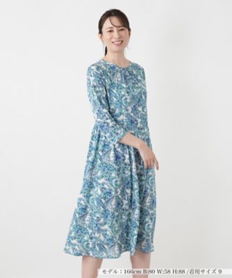 SOVペイズリー柄フレアワンピース 38 ペイズリー柄フレアワンピース | Leilian (Women)/レリアン | 三越