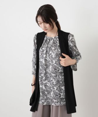美品　Leilian レリアン　ペイズリー柄　シルク　金ボタン　ブラウス　XL ペイズリー柄リボンブラウス | Leilian (Women)/レリアン | 三越伊勢丹